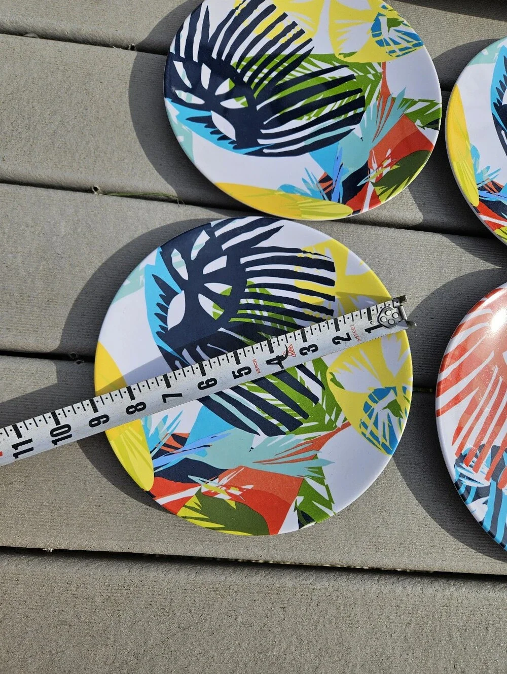 Tropical Jungle Monstera Palm Dinner Plates 9